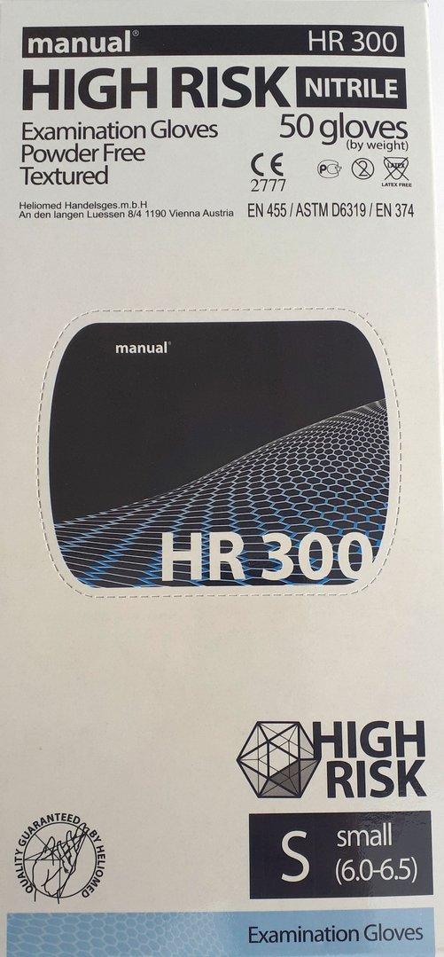 Chemiekalien-Schutzhandschuh HR300. 50 Stück/Box_ Größe  "M"