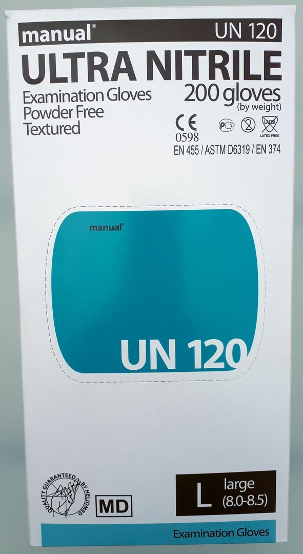 Schutzhandschuhe Nitril UN-120,  200 Stück/Box  "Ab Lager sofort lieferbar"