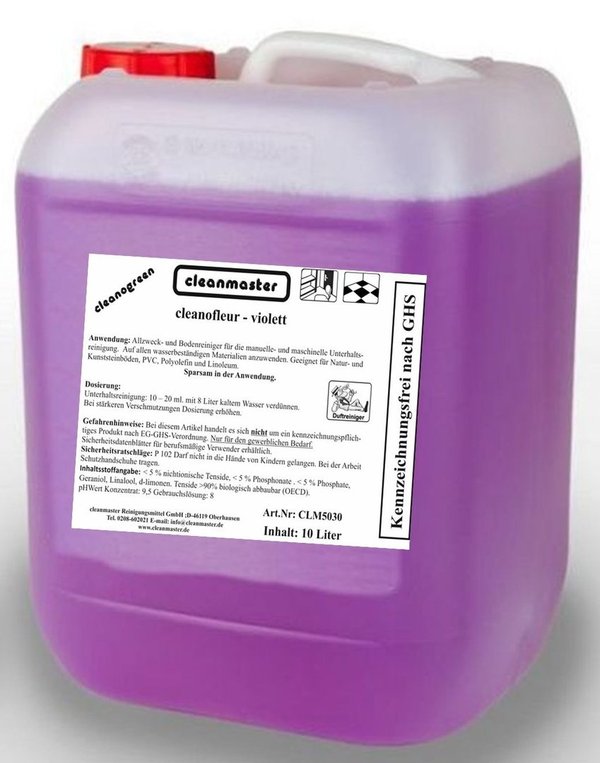 cleanofleur Duftreiniger Violett 10 Liter
