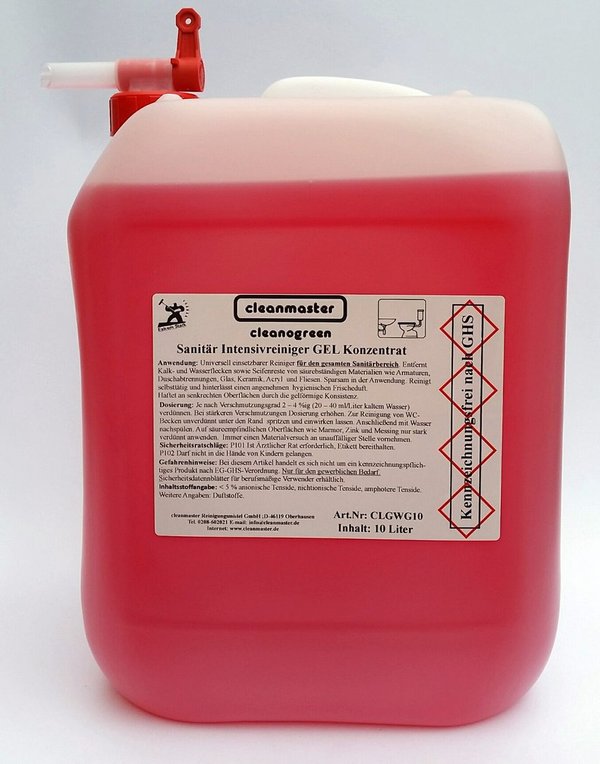 cleanogreen Sanitär Intensivreiniger GEL 10 Liter