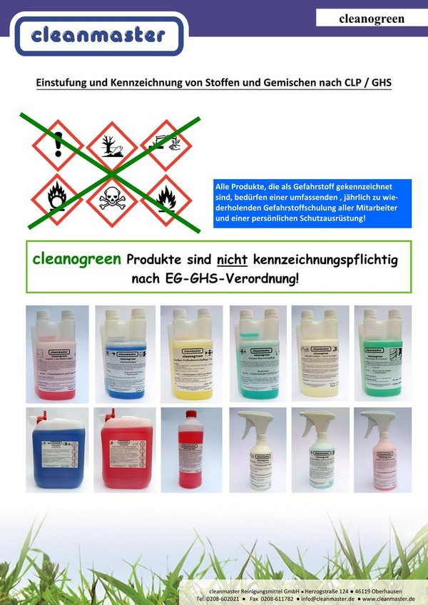 cleanogreen cleanofloor Fußbodenwischpflege 3 in 1, Kanister 10 Liter